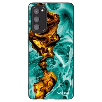 Picasee silikonowe czarne etui na Samsung Galaxy S20 FE - Goldsky