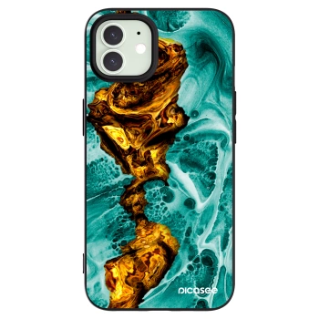 Picasee silikonowe czarne etui na Apple iPhone 12 Pro - Goldsky