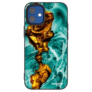 Picasee silikonowe czarne etui na Apple iPhone 12 mini - Goldsky