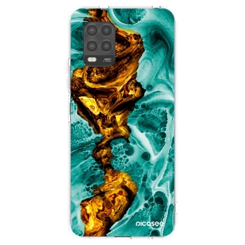 Picasee silikonowe przeźroczyste etui na Xiaomi Mi 10 Lite - Goldsky