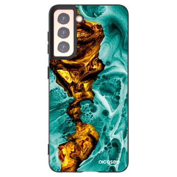 Picasee silikonowe czarne etui na Samsung Galaxy S21 5G G991B - Goldsky
