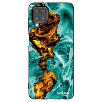 Picasee silikonowe czarne etui na Samsung Galaxy A12 A125F - Goldsky