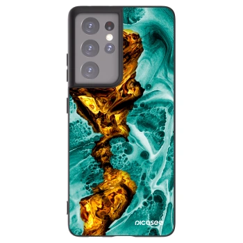 Picasee silikonowe czarne etui na Samsung Galaxy S21 Ultra 5G G998B - Goldsky