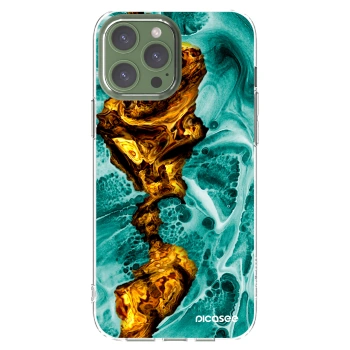 Picasee silikonowe przeźroczyste etui na Apple iPhone 13 Pro Max - Goldsky