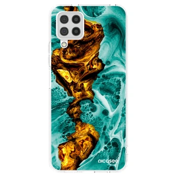 Picasee silikonowe przeźroczyste etui na Samsung Galaxy A22 A225F 4G - Goldsky