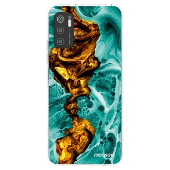 Picasee silikonowe przeźroczyste etui na Xiaomi Poco M3 Pro 5G - Goldsky