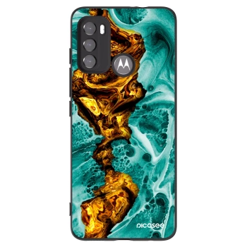 Picasee silikonowe czarne etui na Motorola Moto G60 - Goldsky
