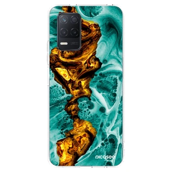 Picasee silikonowe przeźroczyste etui na Realme 8 5G - Goldsky
