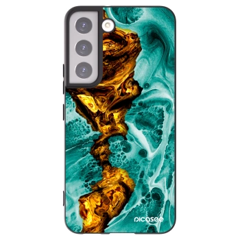 Picasee silikonowe czarne etui na Samsung Galaxy S22 5G - Goldsky