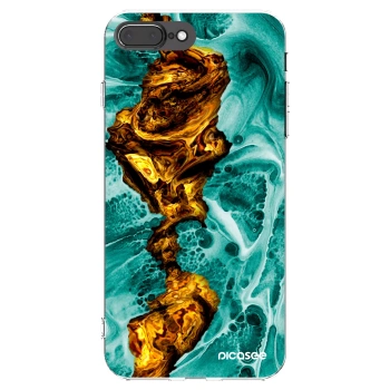 Picasee silikonowe przeźroczyste etui na Apple iPhone 7 Plus - Goldsky