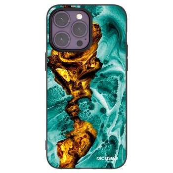 Picasee silikonowe czarne etui na Apple iPhone 14 Pro Max - Goldsky