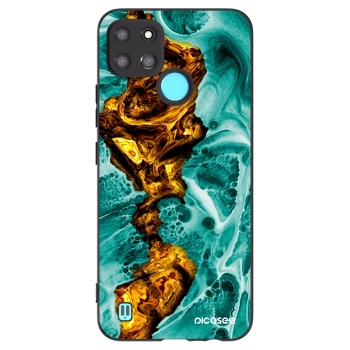 Picasee silikonowe czarne etui na Realme C21Y - Goldsky