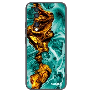 Picasee silikonowe czarne etui na Honor 70 - Goldsky