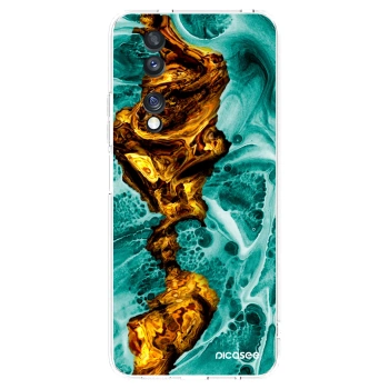 Picasee silikonowe przeźroczyste etui na Honor 70 - Goldsky