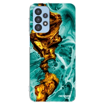 Picasee silikonowe przeźroczyste etui na Samsung Galaxy A23 A235F 4G - Goldsky