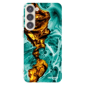 Picasee silikonowe przeźroczyste etui na Samsung Galaxy S23+ 5G - Goldsky