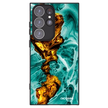 Picasee silikonowe czarne etui na Samsung Galaxy S23 Ultra 5G - Goldsky