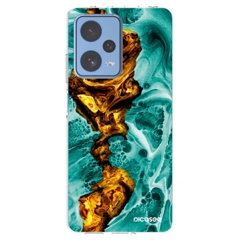 Picasee silikonowe przeźroczyste etui na Xiaomi Redmi Note 12 Pro 5G - Goldsky