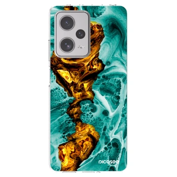 Picasee silikonowe przeźroczyste etui na Xiaomi Redmi Note 12 Pro+ 5G - Goldsky
