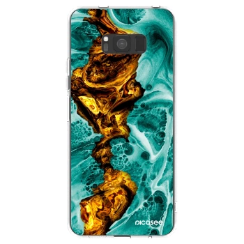 Picasee silikonowe przeźroczyste etui na Samsung Galaxy S8 G950F - Goldsky