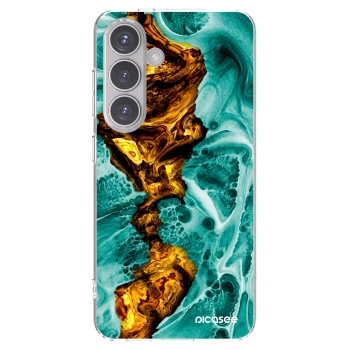 Picasee silikonowe przeźroczyste etui na Samsung Galaxy S24 S921B 5G - Goldsky