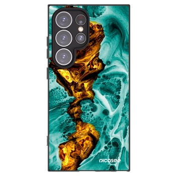 Picasee silikonowe czarne etui na Samsung Galaxy S24 Ultra S928B 5G - Goldsky