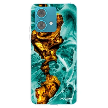 Picasee silikonowe przeźroczyste etui na Motorola Edge 40 Neo - Goldsky