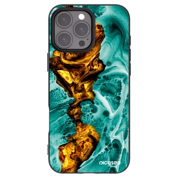Picasee silikonowe czarne etui na Apple iPhone 16 Pro Max - Goldsky