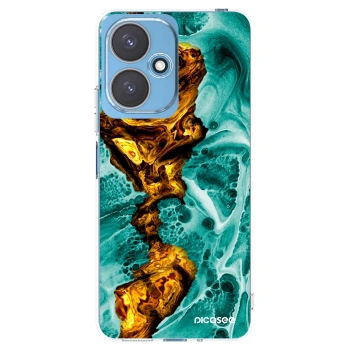 Picasee silikonowe przeźroczyste etui na Xiaomi Redmi 13C 5G - Goldsky