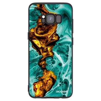 Picasee silikonowe czarne etui na Samsung Galaxy S8 G950F - Goldsky