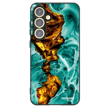 Picasee silikonowe czarne etui na Samsung Galaxy S24 FE S721B - Goldsky
