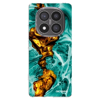 Picasee silikonowe przeźroczyste etui na Xiaomi Redmi Note 14 Pro+ 5G - Goldsky
