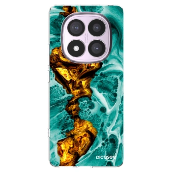 Picasee silikonowe przeźroczyste etui na Xiaomi Redmi Note 14 Pro 5G - Goldsky