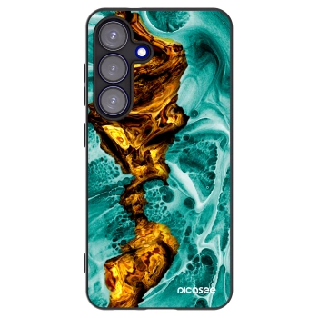 Picasee silikonowe czarne etui na Samsung Galaxy S25 5G - Goldsky
