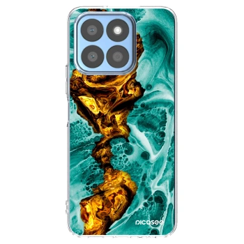 Picasee silikonowe przeźroczyste etui na Honor X8c - Goldsky