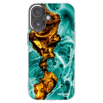 Picasee silikonowe przeźroczyste etui na Apple iPhone 17 - Goldsky