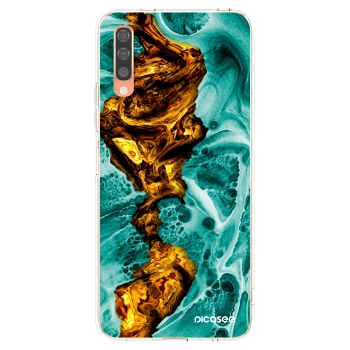 Picasee silikonowe przeźroczyste etui na Samsung Galaxy A70 A705F - Goldsky