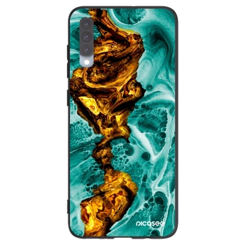 Picasee silikonowe czarne etui na Samsung Galaxy A70 A705F - Goldsky