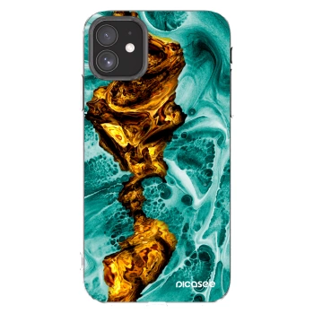 Picasee silikonowe przeźroczyste etui na Apple iPhone 11 - Goldsky