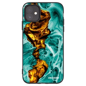 Picasee silikonowe czarne etui na Apple iPhone 11 - Goldsky