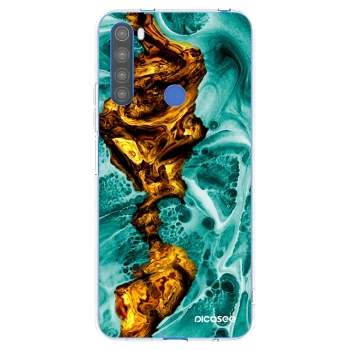 Picasee silikonowe przeźroczyste etui na Xiaomi Redmi Note 8T - Goldsky