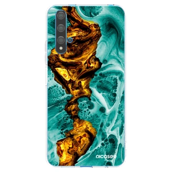 Picasee silikonowe przeźroczyste etui na Huawei Nova 5T - Goldsky