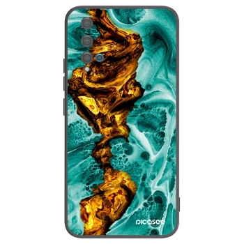 Picasee silikonowe czarne etui na Huawei Nova 5T - Goldsky