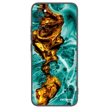 Picasee silikonowe czarne etui na Samsung Galaxy S20 G980F - Goldsky
