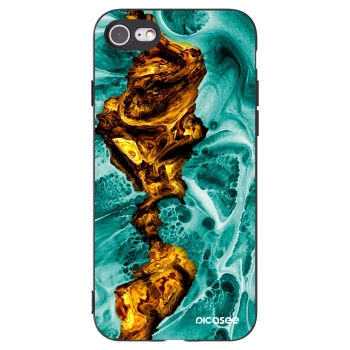 Picasee silikonowe czarne etui na Apple iPhone SE 2020 - Goldsky