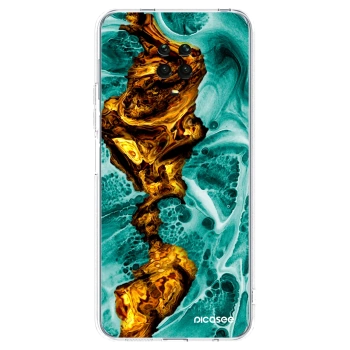 Picasee silikonowe przeźroczyste etui na Xiaomi Redmi Note 9S - Goldsky