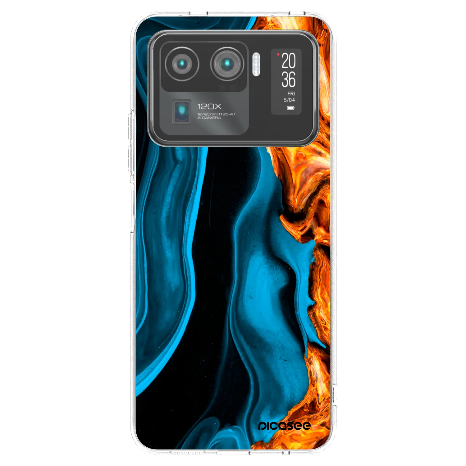 Picasee silikonowe przeźroczyste etui na Xiaomi Mi 11 Ultra - Gold blue