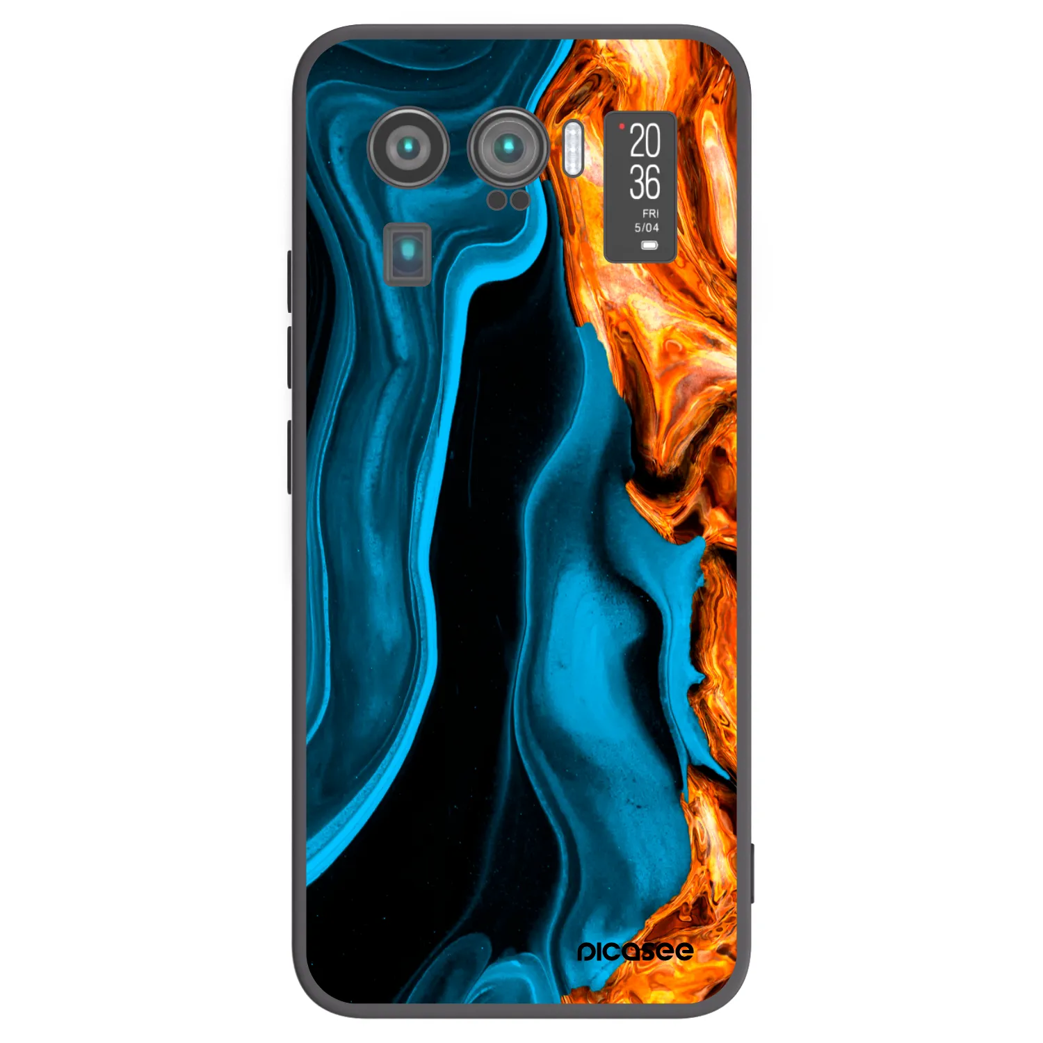 Picasee silikonowe czarne etui na Xiaomi Mi 11 Ultra - Gold blue