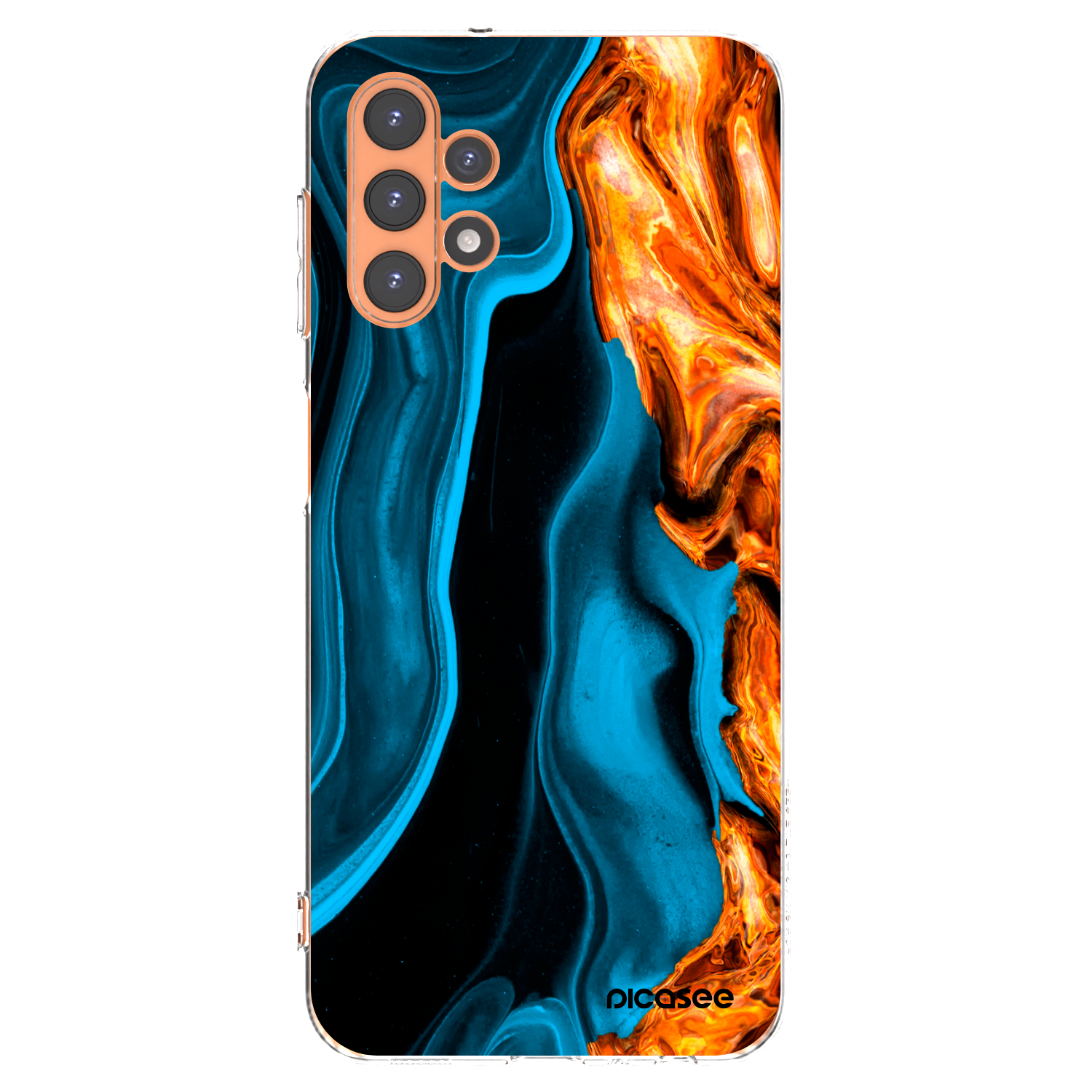 Picasee silikonowe przeźroczyste etui na Samsung Galaxy A13 4G A135 - Gold blue