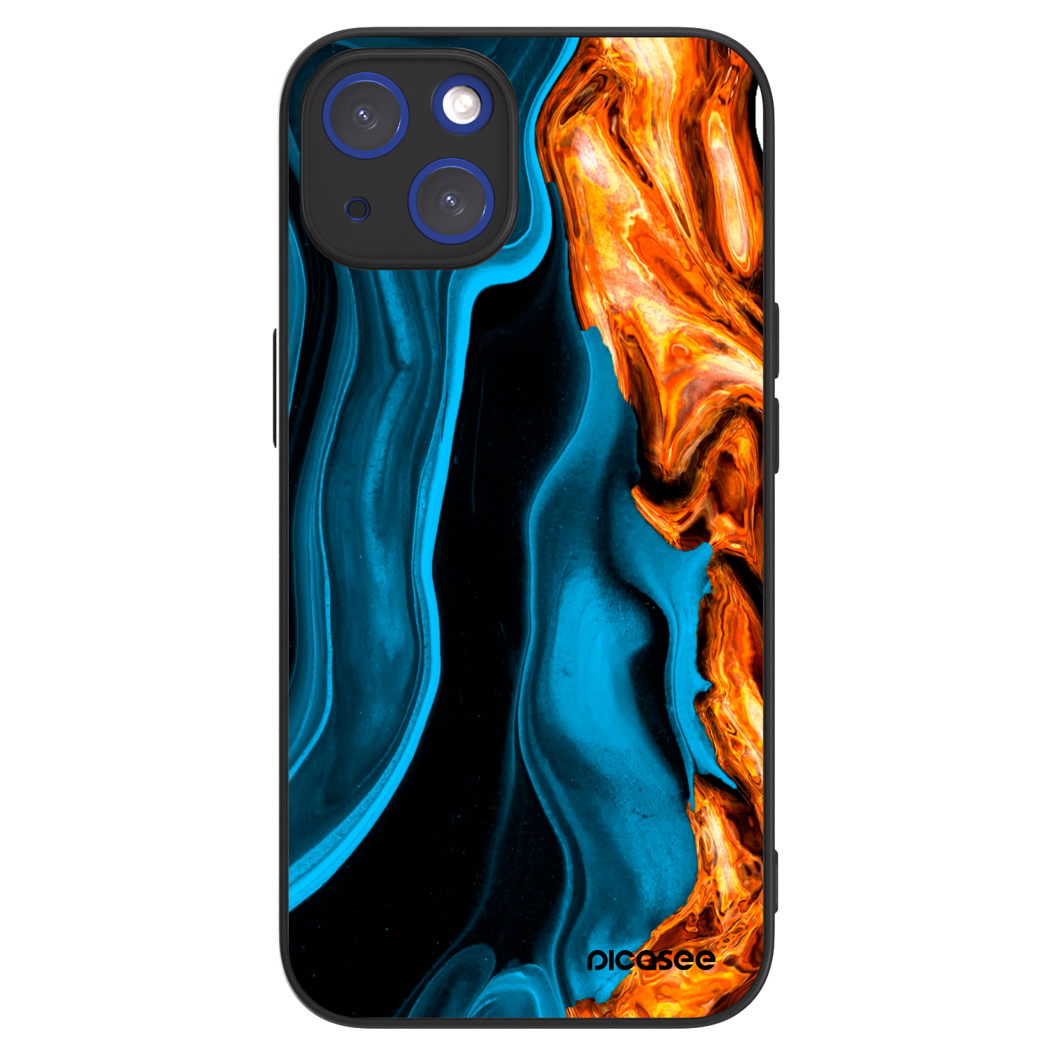 Picasee ULTIMATE CASE MagSafe pro Apple iPhone 14 - Gold blue